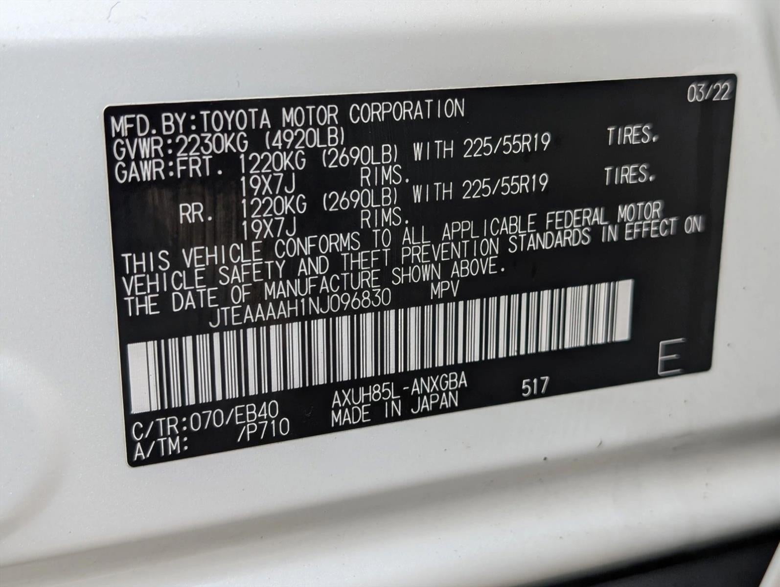 2022 Toyota Venza XLE AWD (Natl)