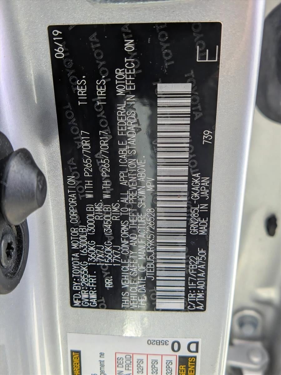 2019 Toyota 4Runner SR5 4WD (Natl)