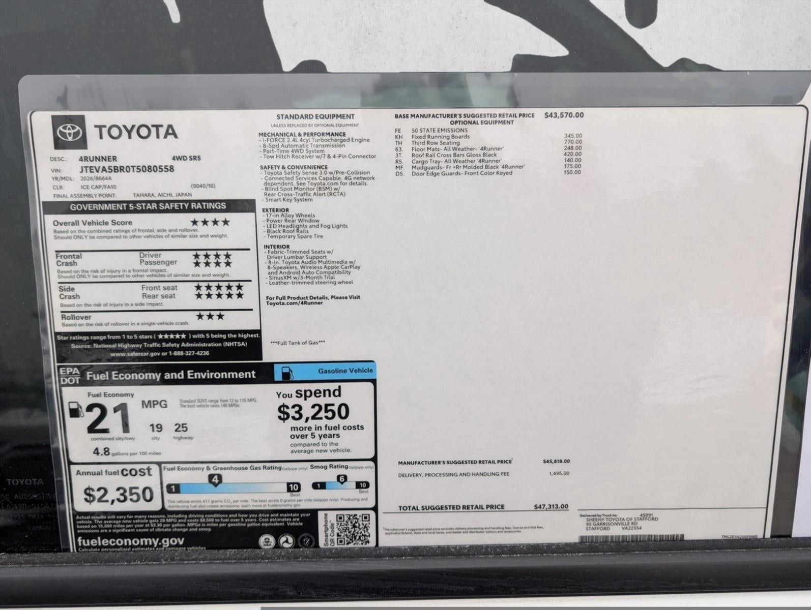 2026 Toyota 4Runner SR5 4WD (Natl)