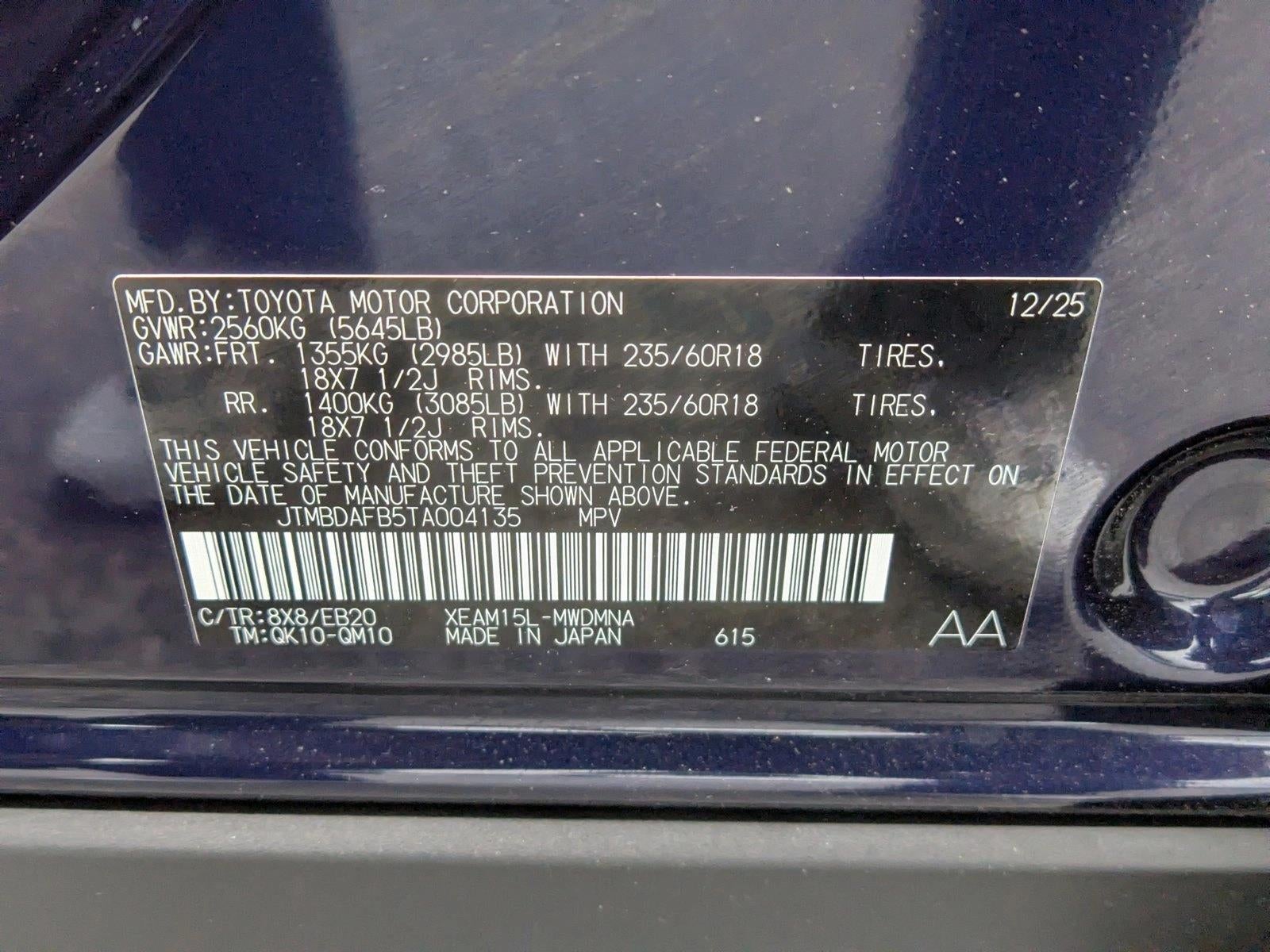 2026 Toyota bZ XLE AWD (Natl)